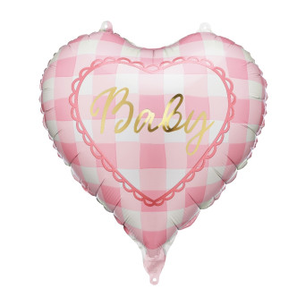 Balon foliowy Serce Baby - różowy 35 cm