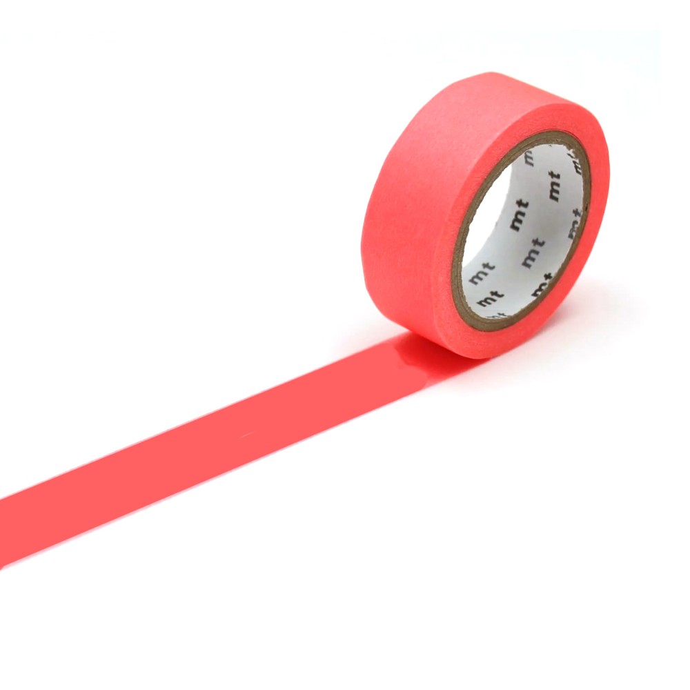 Taśma papierowa washi - MT Masking Tape - Shocking Red 7 m