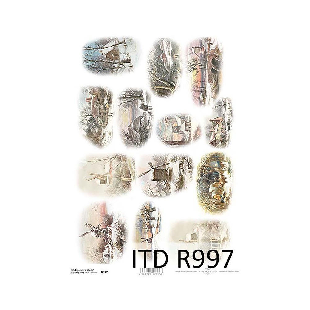Papier do decoupage A4 - ITD Collection - ryżowy, R997