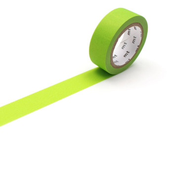 Taśma papierowa washi - MT Masking Tape - Matte Yellow Green 7 m