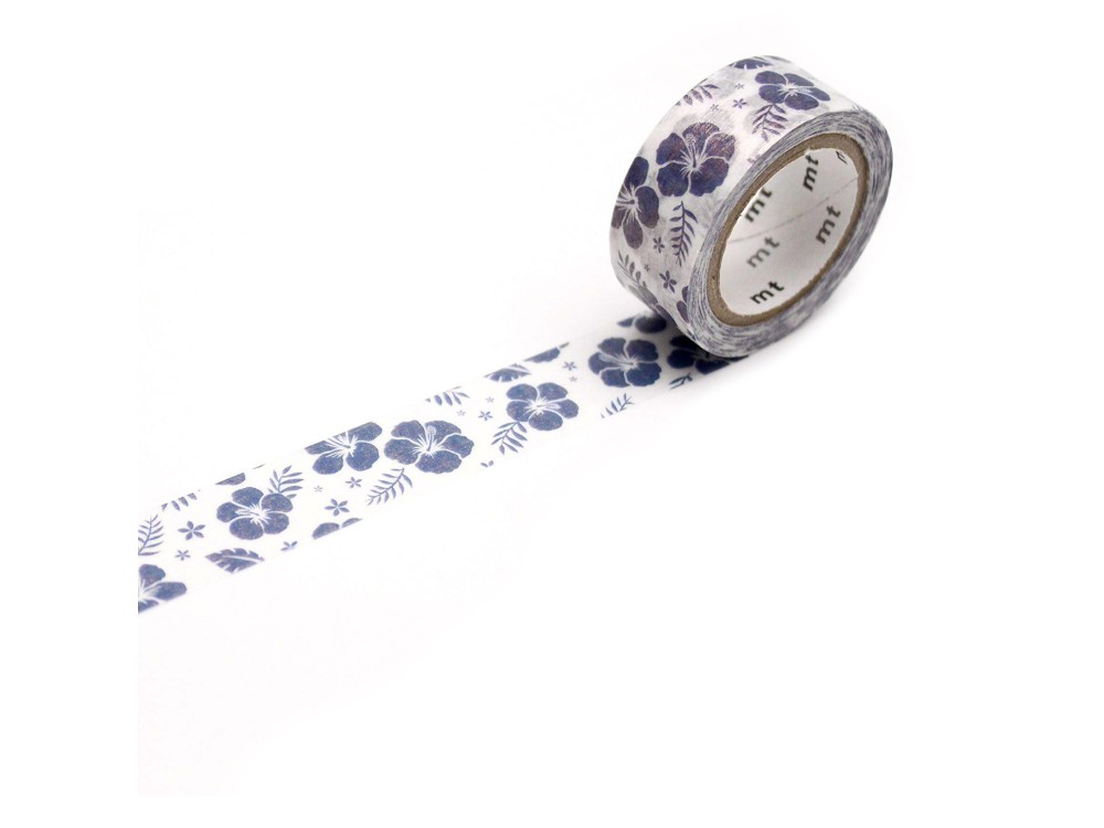MT Masking Tape - Hibiscus Navy Blue 7 m