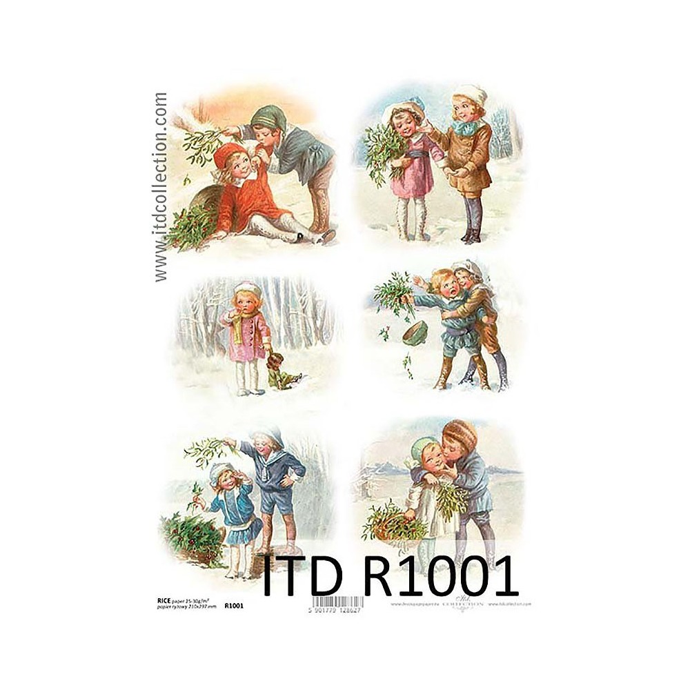 Papier do decoupage A4 - ITD Collection - ryżowy, R1001