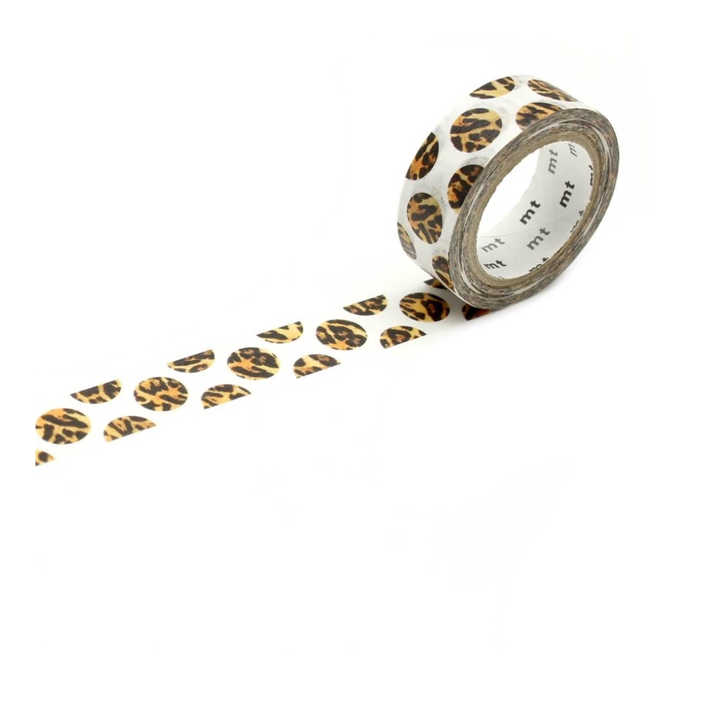 Taśma papierowa washi - MT Masking Tape - Dot Leopard 7 m