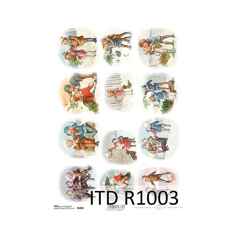 Papier do decoupage A4 - ITD Collection- ryżowy, R1003