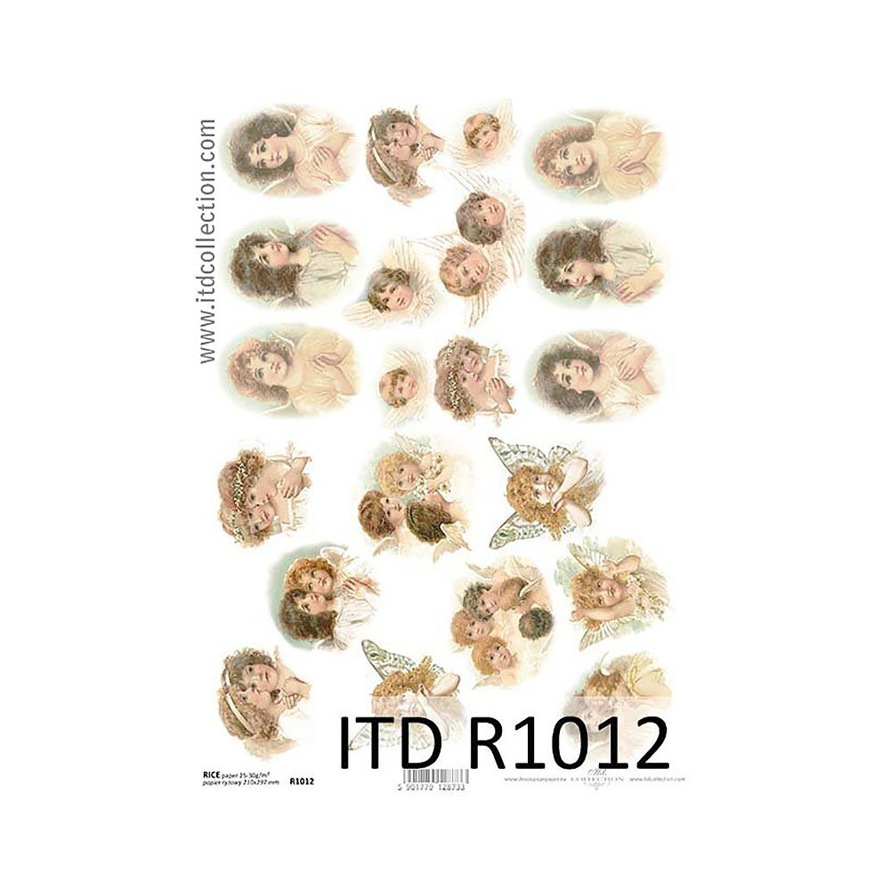 Decoupage paper A4 - ITD Collection - rice, R1012