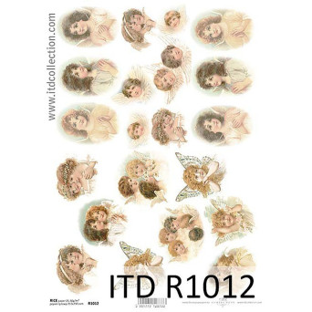 Papier do decoupage A4 - ITD Collection - ryżowy, R1012