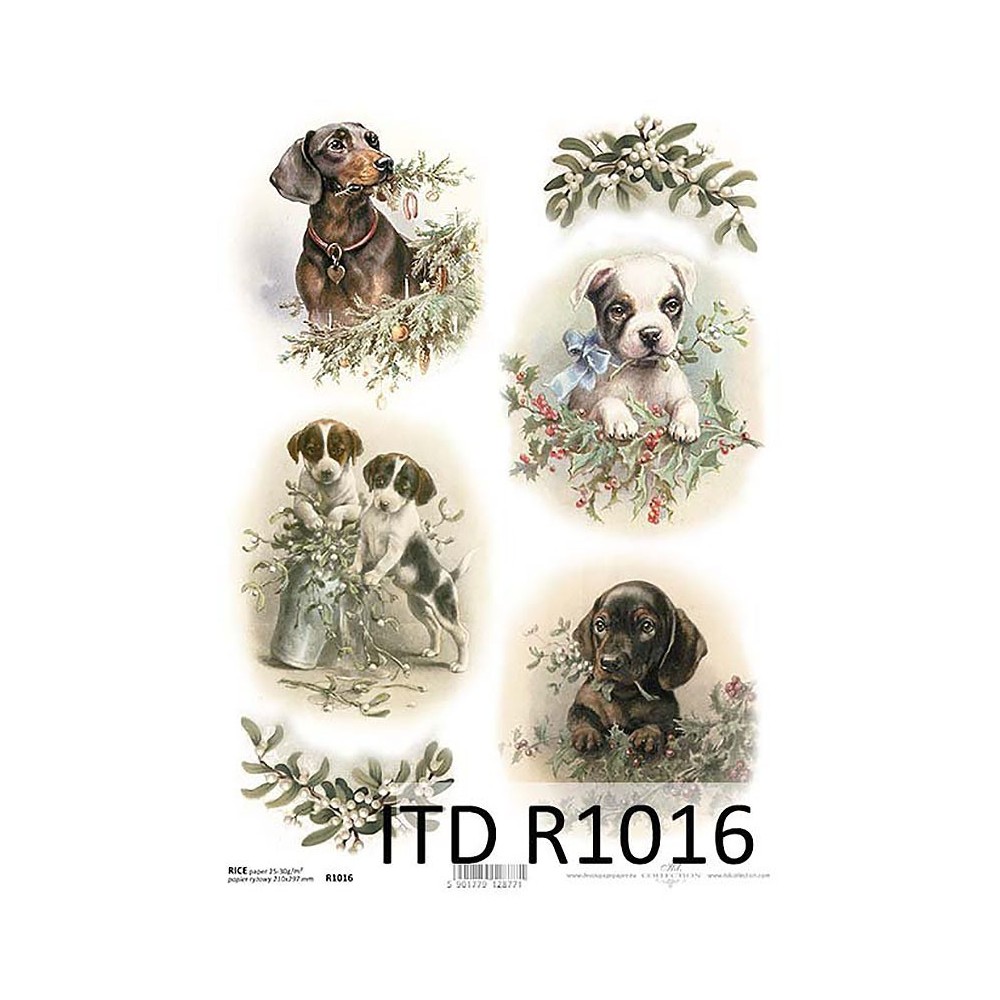Papier do decoupage A4 - ITD Collection - ryżowy, R1016