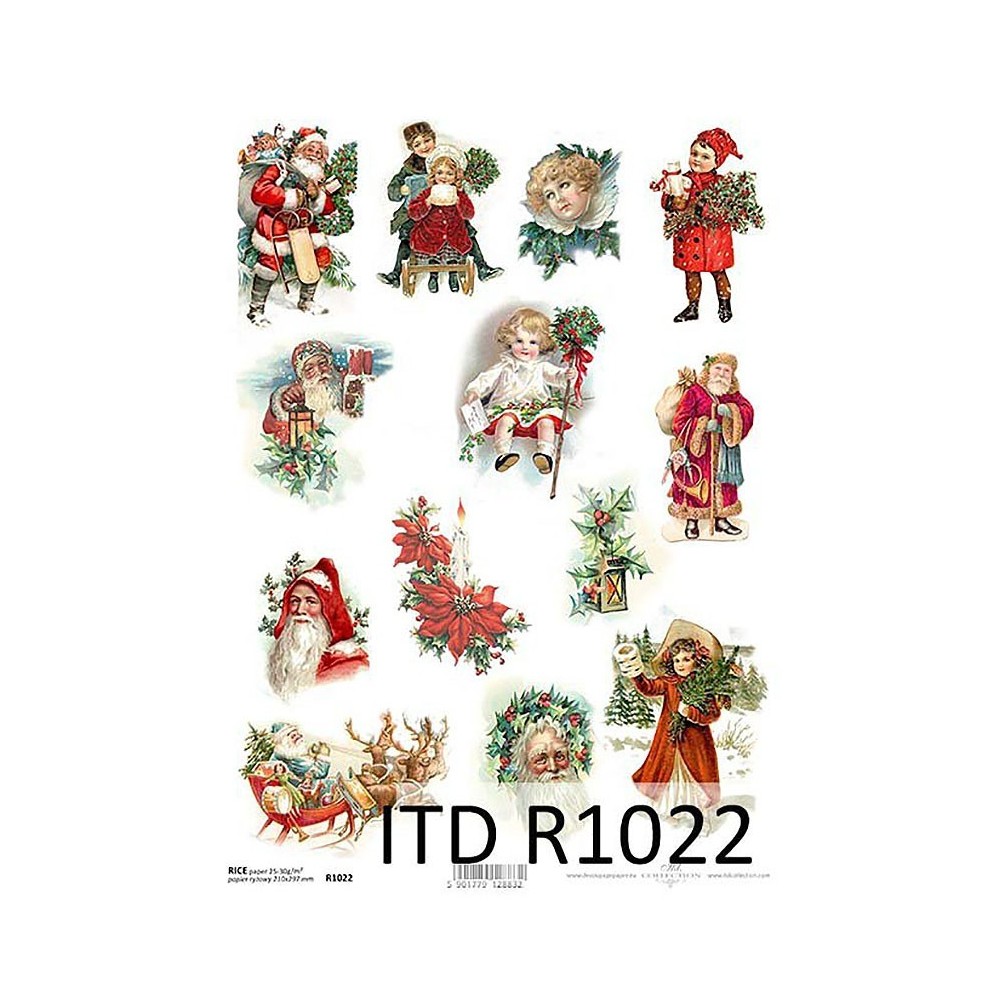 Decoupage paper A4 - ITD Collection - rice, R1022