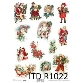 Decoupage paper A4 - ITD Collection - rice, R1022