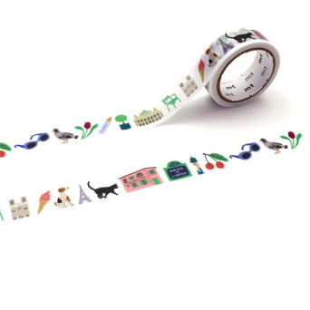 Taśma papierowa washi - MT Masking Tape x Lea Maupetit - Paris 7 m