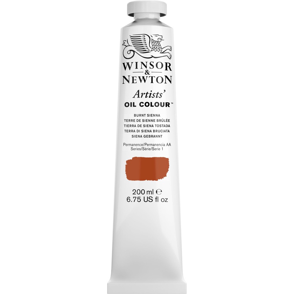 Farba olejna Artists' Oil Colour - Winsor & Newton - Burnt Sienna 200 ml