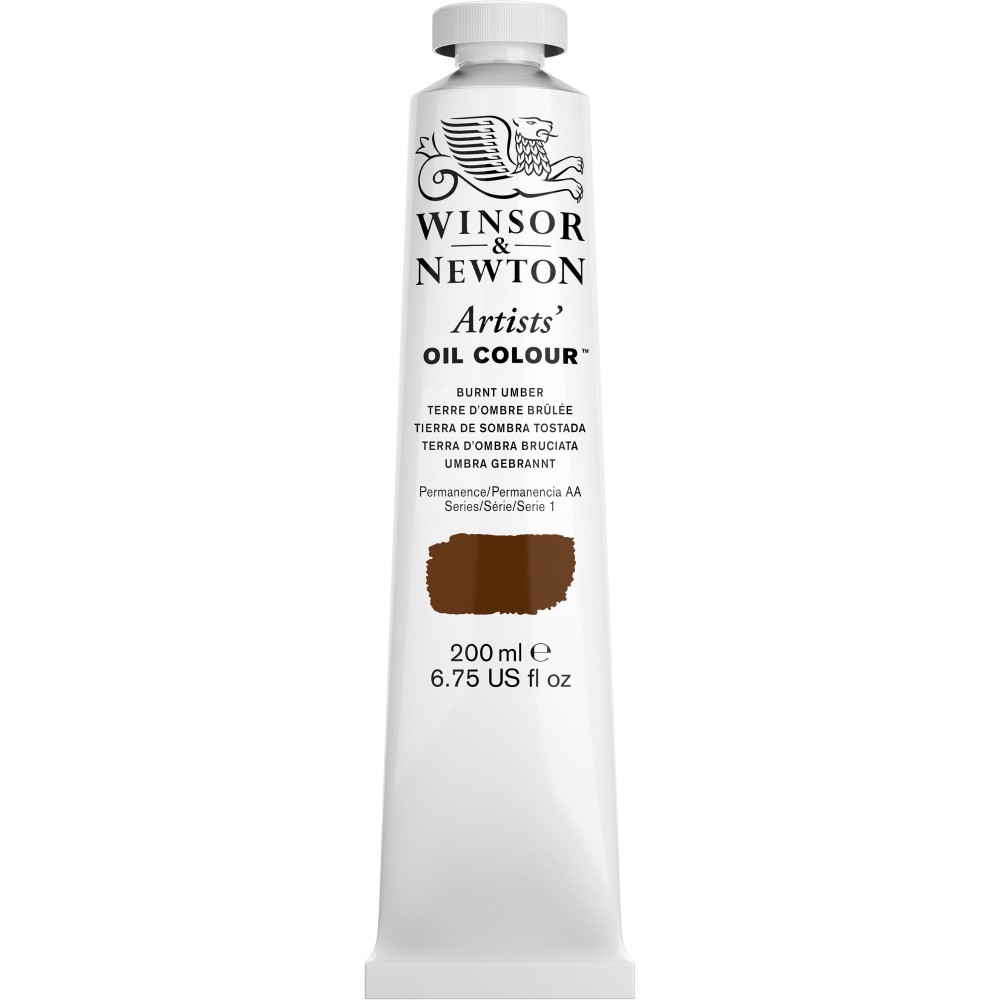 Farba olejna Artists' Oil Colour - Winsor & Newton - Burnt Umber 200 ml