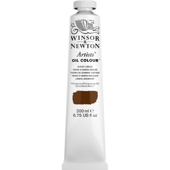 Farba olejna Artists' Oil Colour - Winsor & Newton - Burnt Umber 200 ml