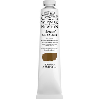 Farba olejna Artists' Oil Colour - Winsor & Newton - Raw Umber 200 ml