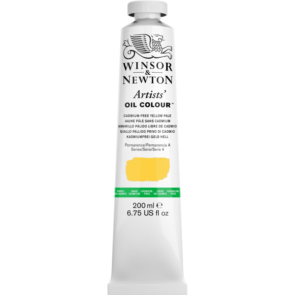 Farba olejna Artists' Oil Colour - Winsor & Newton - Cadmium Free Yellow Pale 200 ml