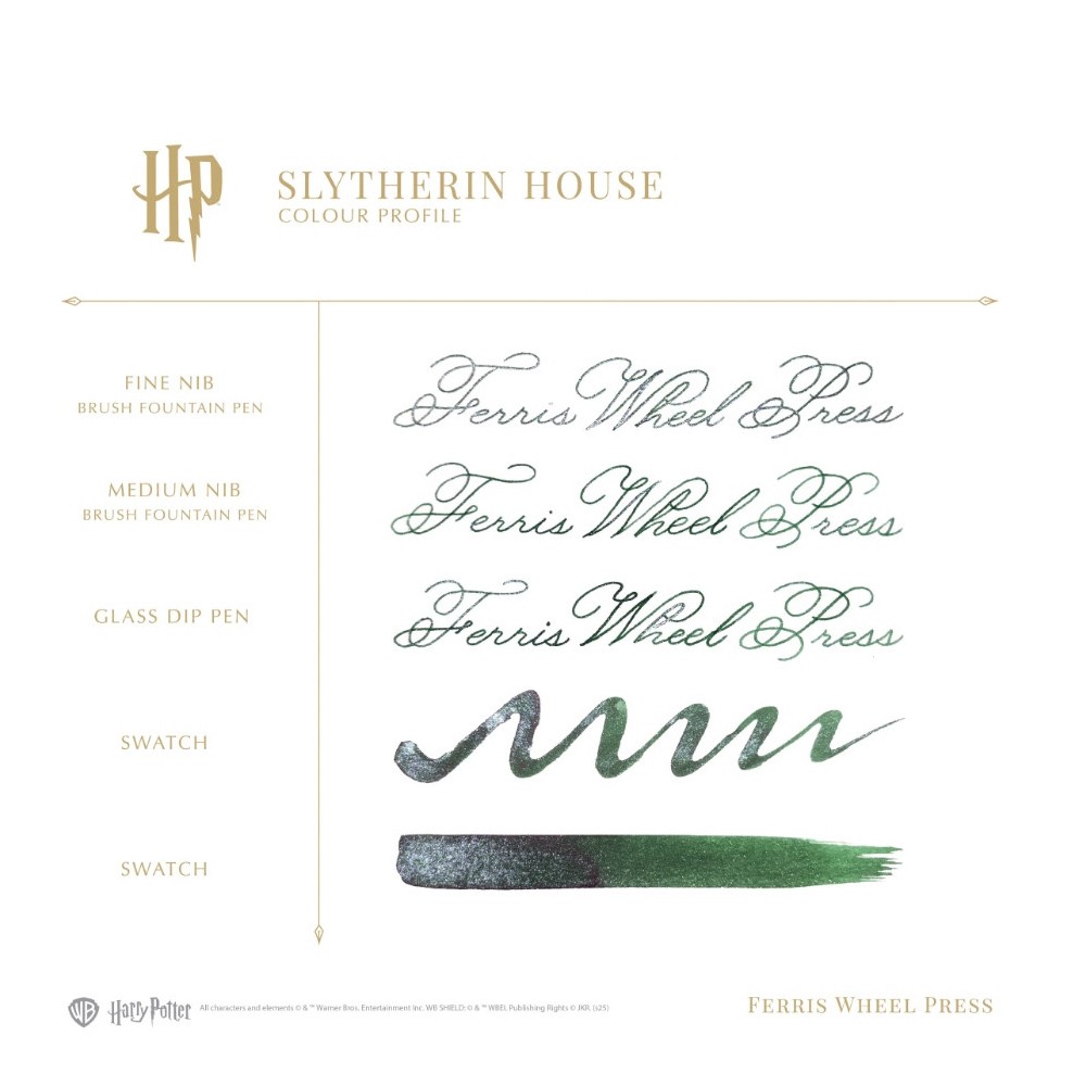 Calligraphy ink Harry Potter - Ferris Wheel Press - Slytherin House 38 ml