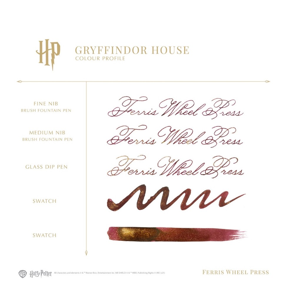 Calligraphy ink Harry Potter - Ferris Wheel Press - Gryffindor House 38 ml
