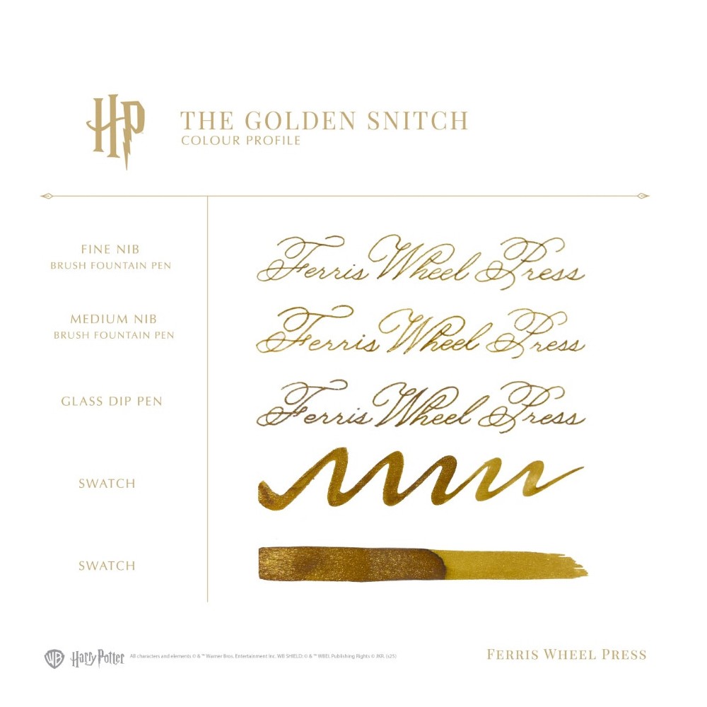 Calligraphy ink Harry Potter - Ferris Wheel Press - The Golden Snitch 38 ml