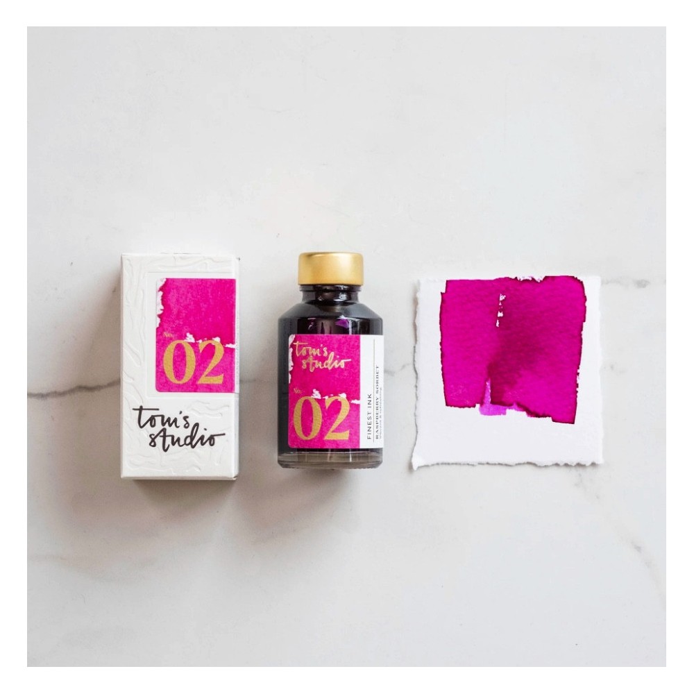 Finest fountain pen Ink - Tom’s Studio - 02 Raspberry Sorbet 50 ml