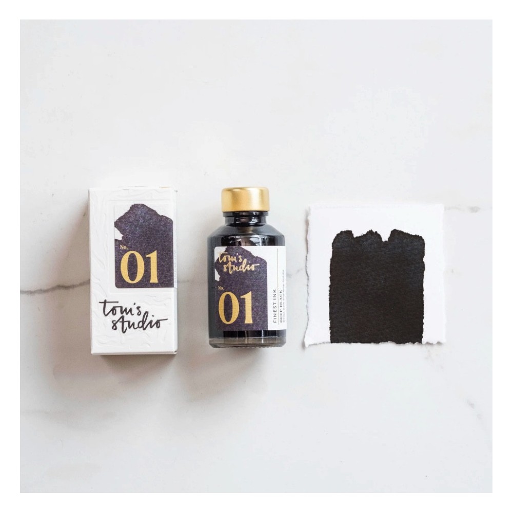 Finest fountain pen Ink - Tom’s Studio - 01 Deep Black 50 ml