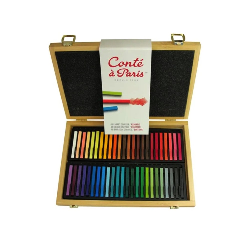Zestaw suchych pasteli Carrés - Conté à Paris - 48 szt.