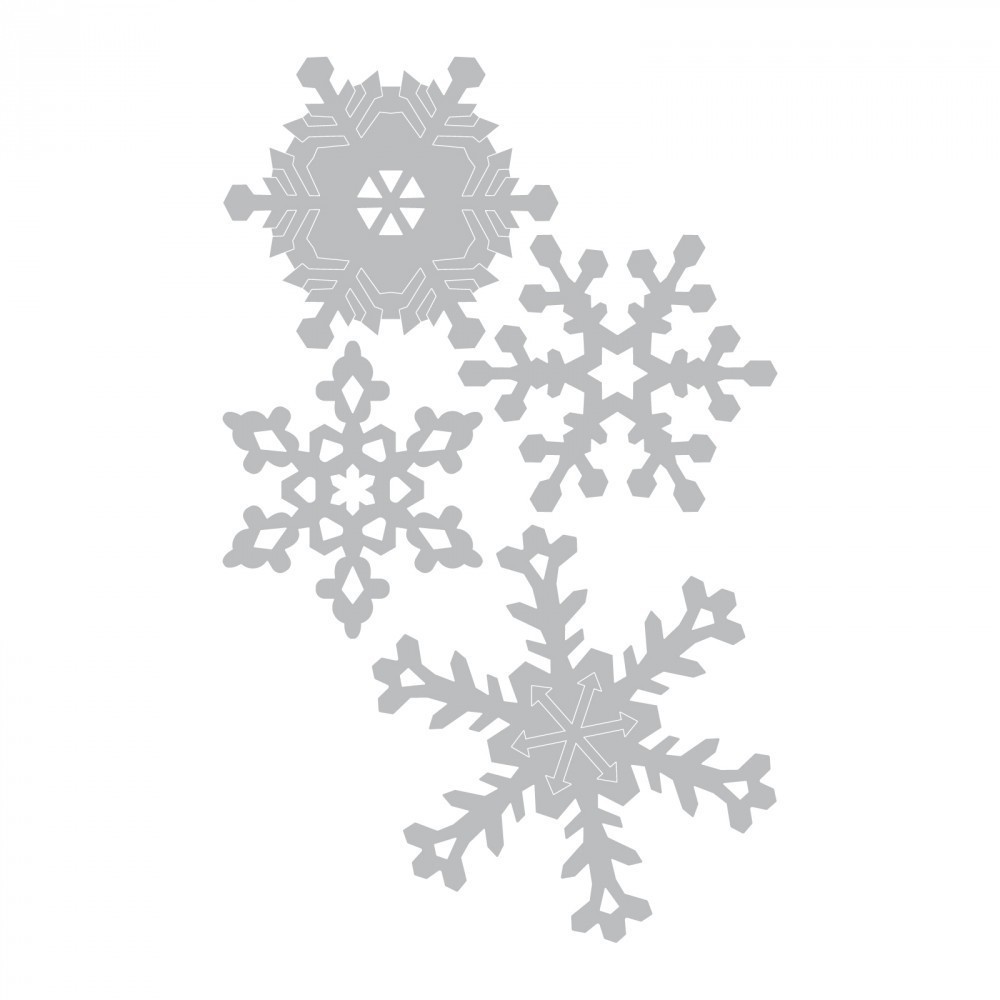 Zestaw wykrojników Thinlits - Sizzix - Snowflakes, 4 szt.