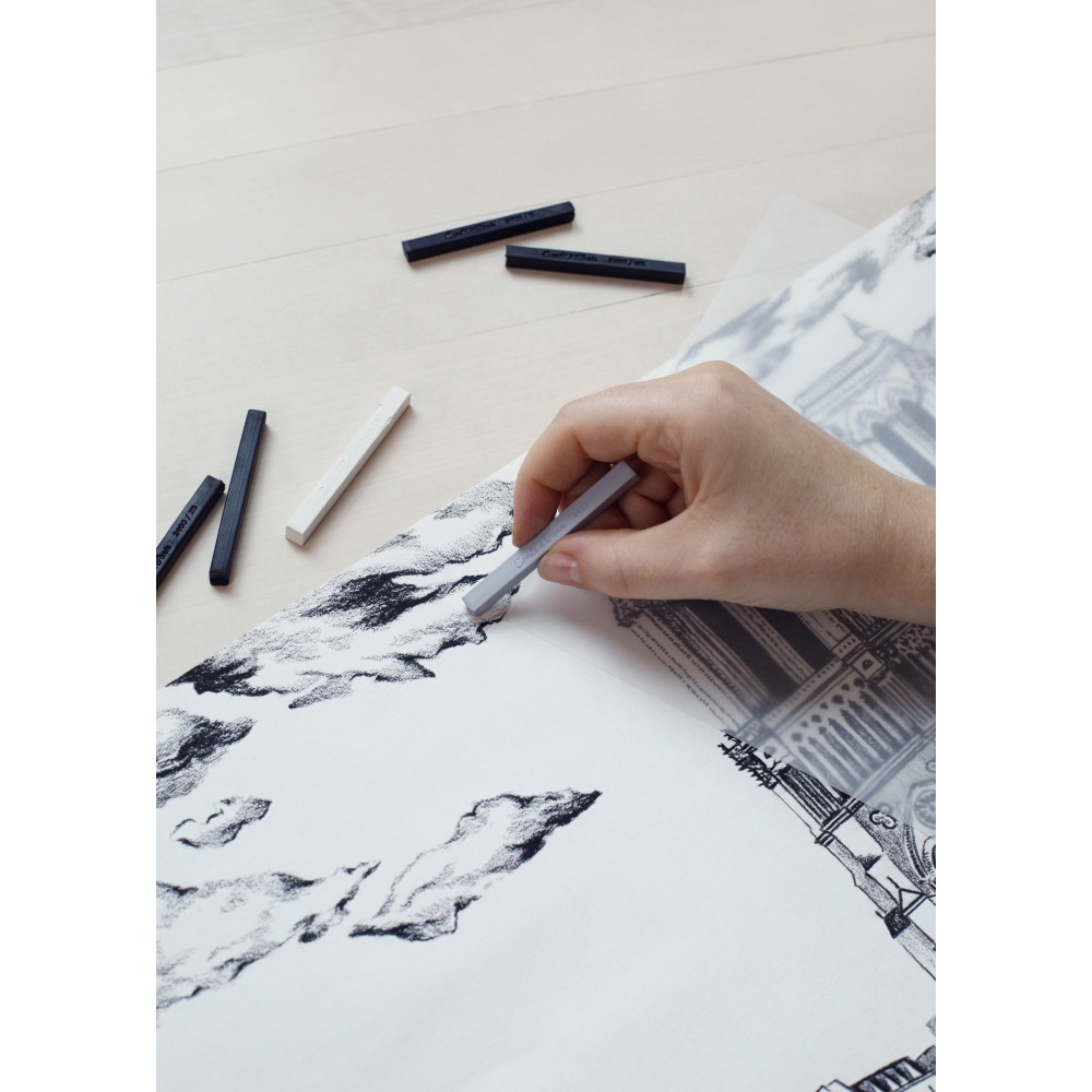 Pastela sucha Sketching Carrés - Conté à Paris - Pierre Noire 2B