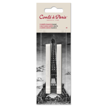 Set of Sketching Carrés Pastels - Conté à Paris - White 2B 2 pcs