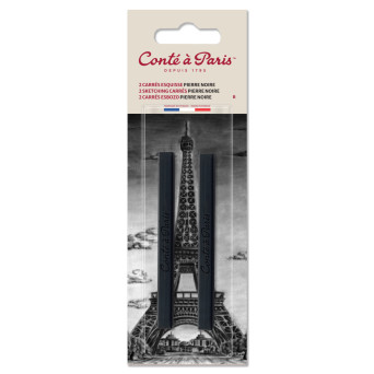 Set of Sketching Carrés Pastels - Conté à Paris - Black B 2 pcs