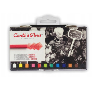 Set of Assorted Colour Carrés Pastels - Conté à Paris - 12 pcs