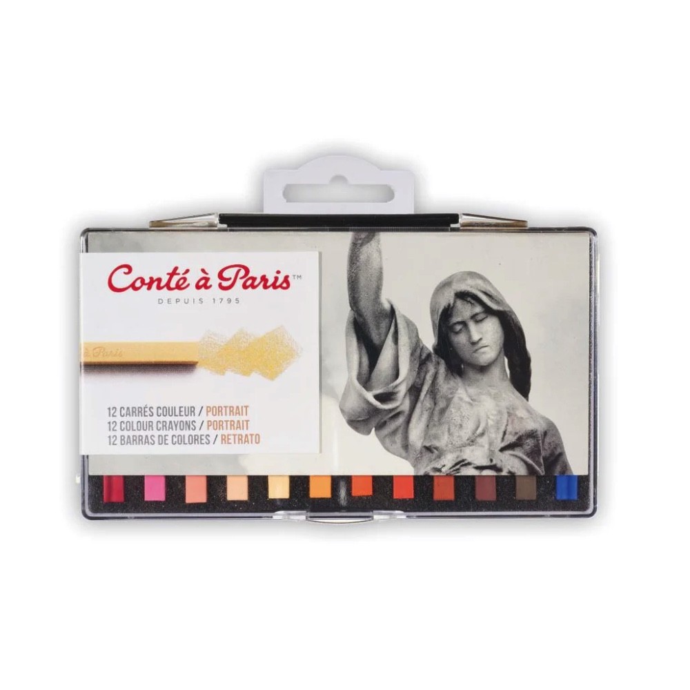 Set of Portrait Colour Carrés Pastels - Conté à Paris - 12 pcs