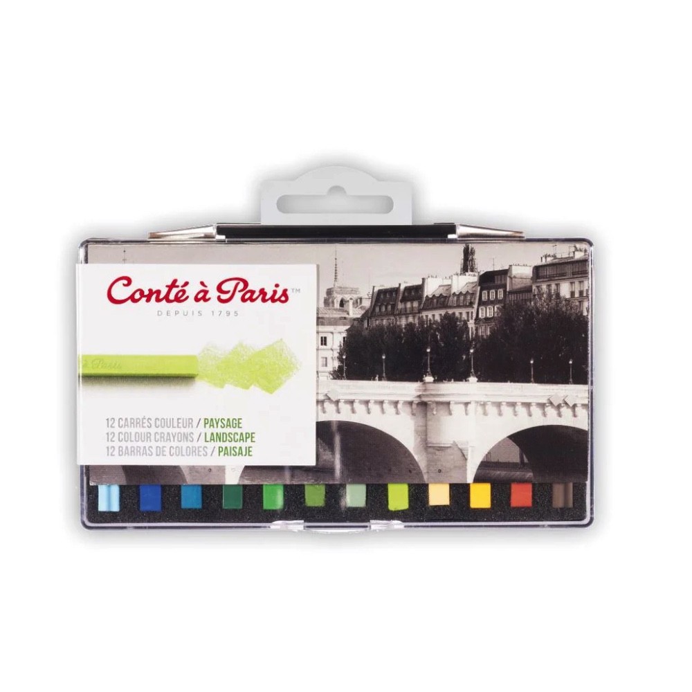 Set of Landscape Colour Carrés Pastels - Conté à Paris - 12 pcs