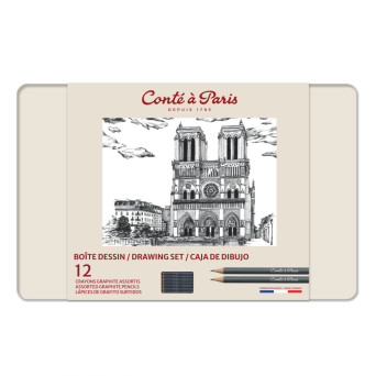 Zestaw ołówków Sketching - Conté à Paris - Graphite 12 szt.