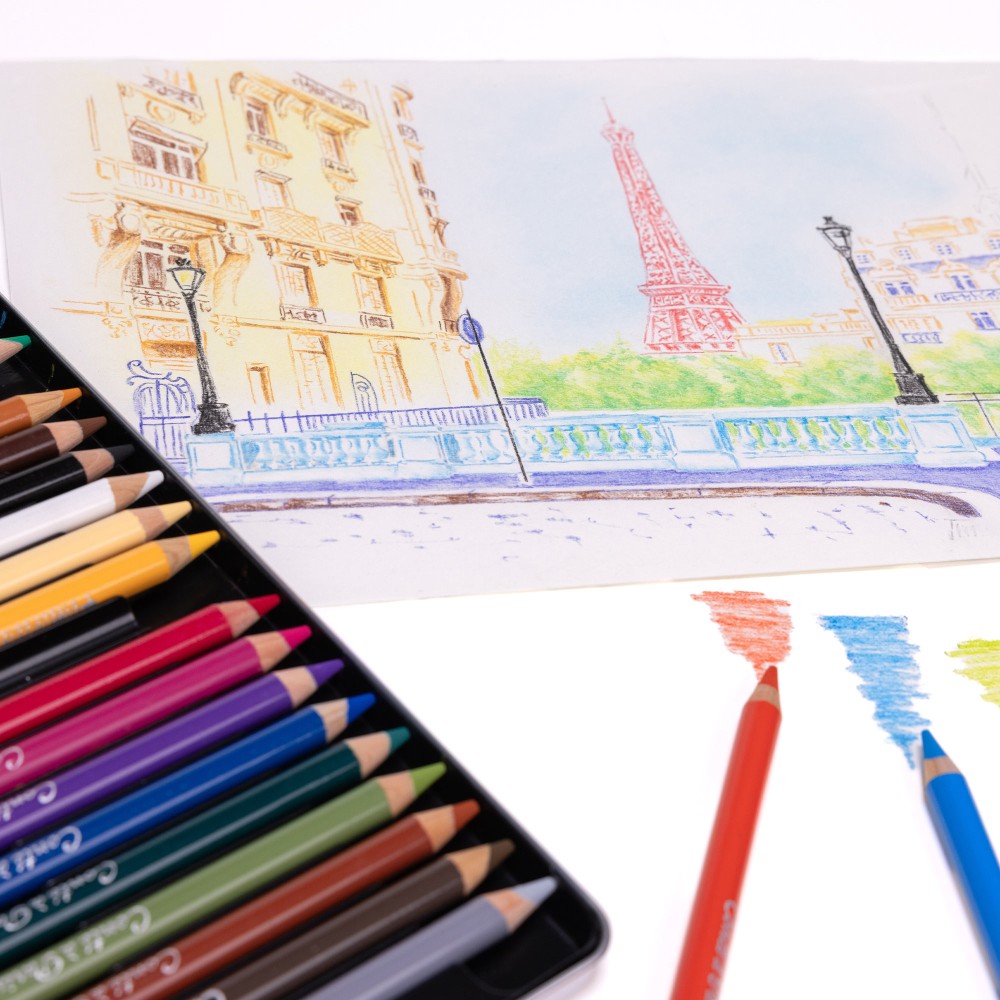 Set of Assorted Pastel Pencils - Conté à Paris - 24 pcs