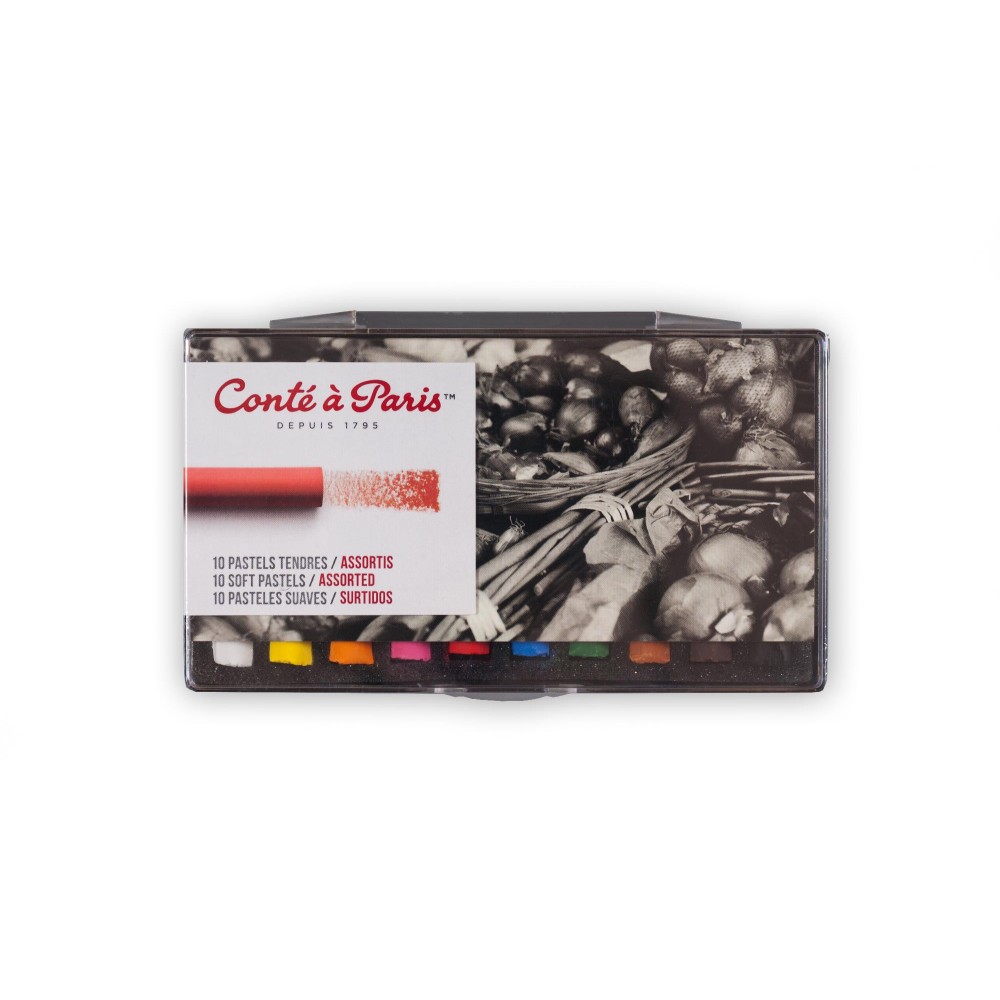 Set of Assorted Soft Pastels - Conté à Paris - 10 pcs