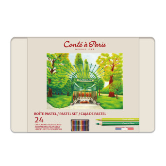 Set of Assorted Pastel Pencils - Conté à Paris - 24 pcs
