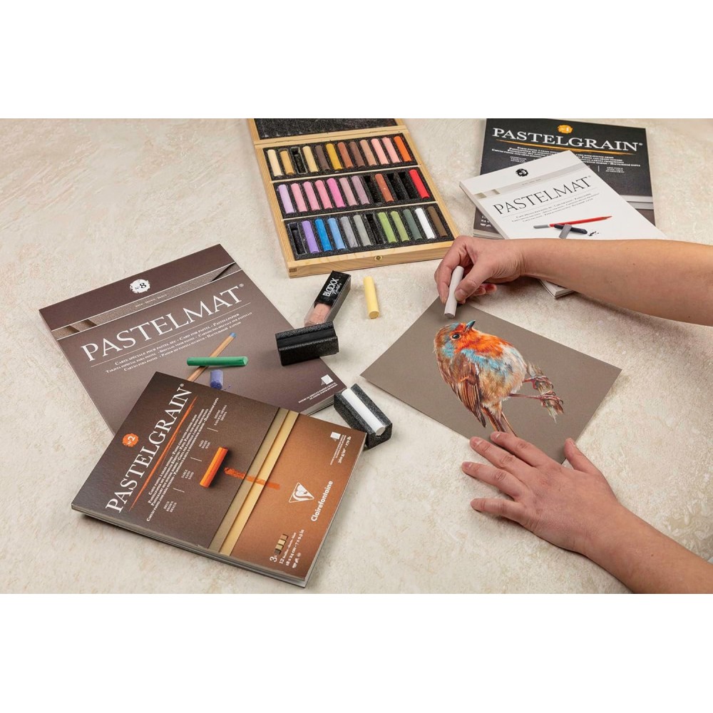 Papier do pasteli suchych Pastelmat No. 7 - Clairefontaine - 18 x 24 cm 360 g 12 ark.