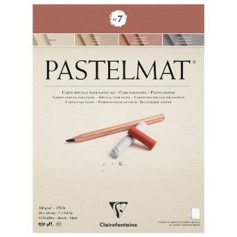 Papier do pasteli suchych Pastelmat No. 7 - Clairefontaine - 18 x 24 cm 360 g 12 ark.