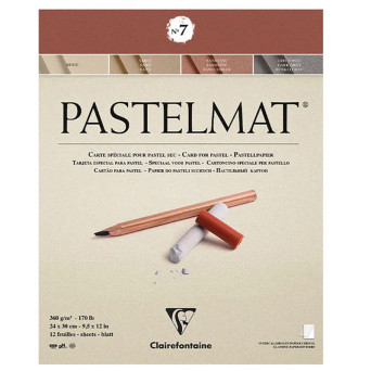 Papier do pasteli suchych Pastelmat No. 7 - Clairefontaine - 24 x 30 cm 360 g 12 ark.