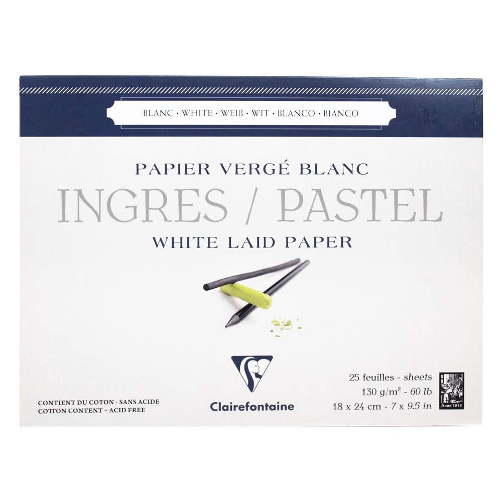 Ingres Pastel paper pad 18 x 24 cm - Clairefontaine - 130 g 25 sheets