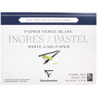Ingres Pastel paper pad 18 x 24 cm - Clairefontaine - 130 g 25 sheets