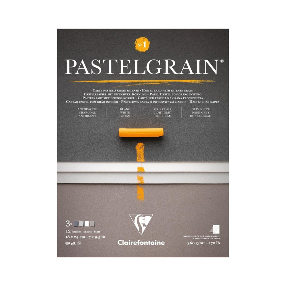 PastelGrain paper pad No.1 - Clairefontaine - 18 x 24 cm 360 g 12 sheets
