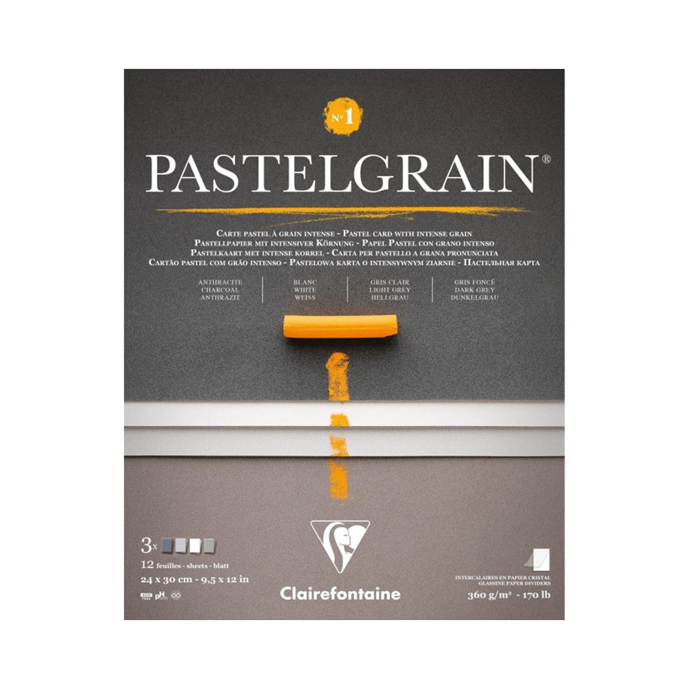 PastelGrain paper pad No.1 - Clairefontaine - 24 x 30 cm 360 g 12 sheets