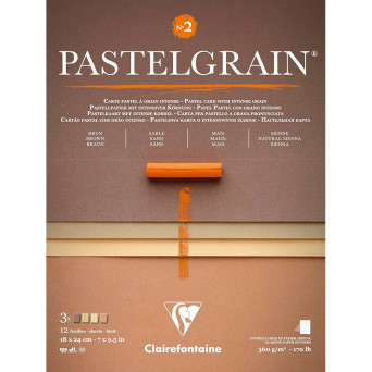 PastelGrain paper pad No. 2 - Clairefontaine - 18 x 24 cm 360 g 12 sheets