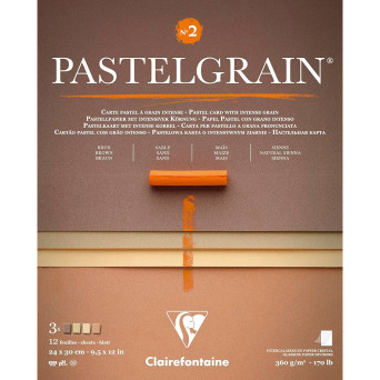 Papier do pasteli suchych PastelGrain No.2 - Clairefontaine - 24 x 30 cm 360 g 12 ark.