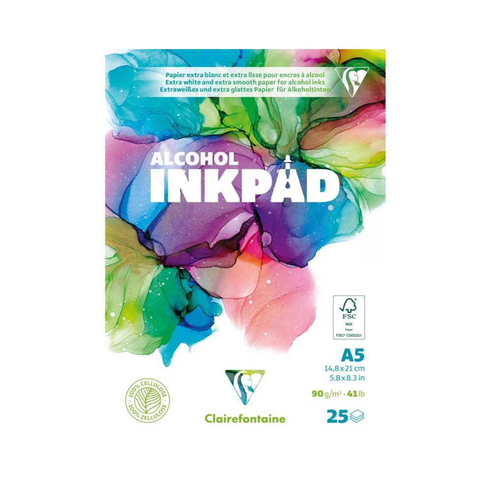 Alcohol Inkpad A5 - Clairefontaine - 90 g 25 sheets