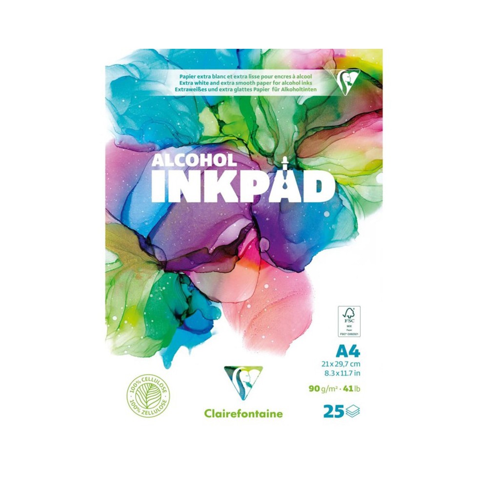 Alcohol Inkpad A4 - Clairefontaine - 90 g 25 sheets