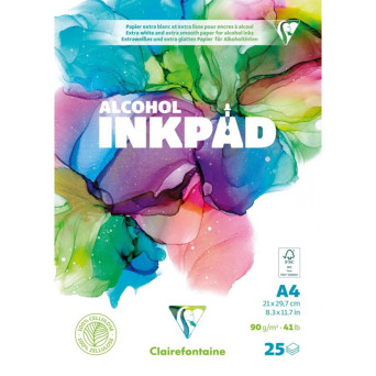 Blok Alcohol Inkpad A4 - Clairefontaine - 90 g 25 ark.