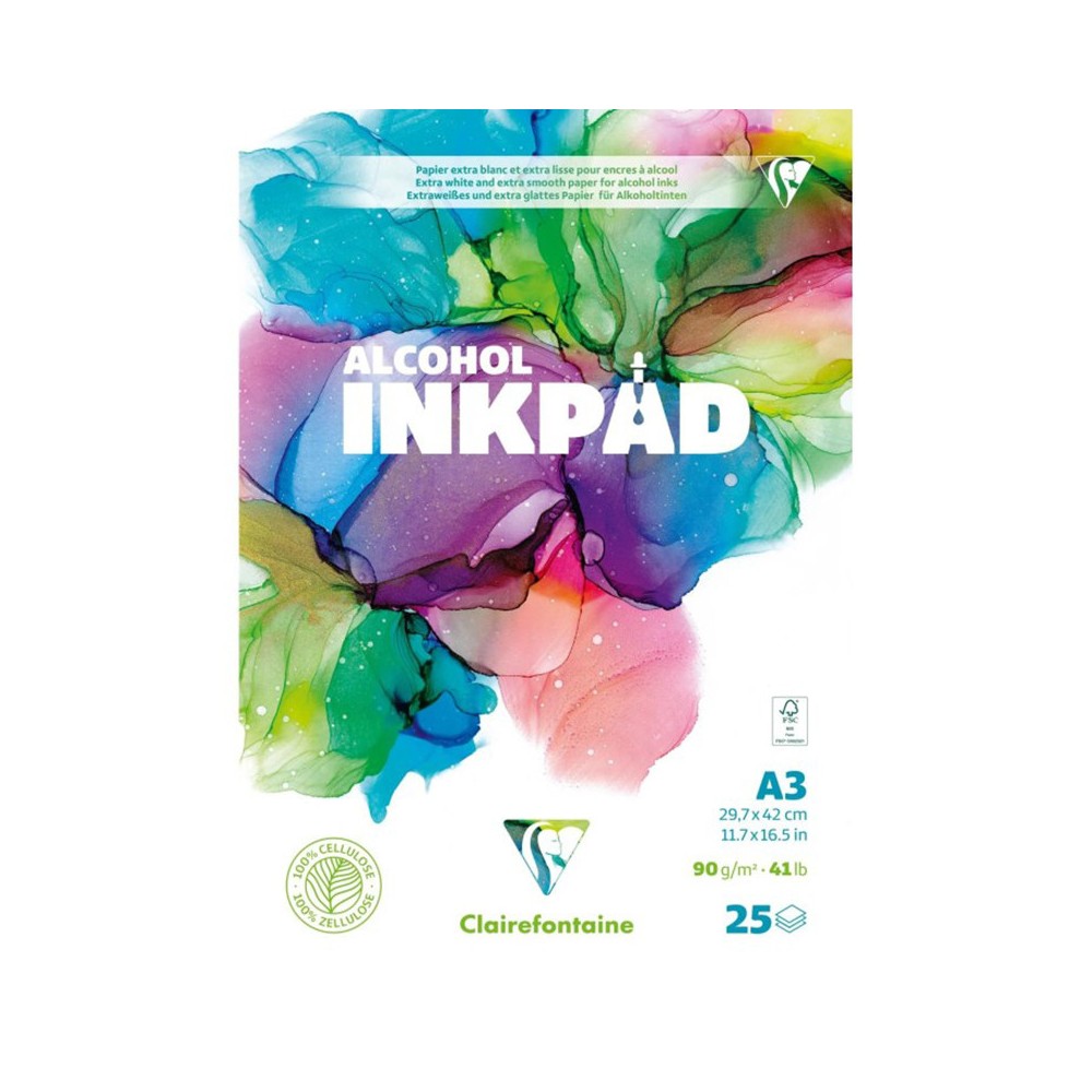 Alcohol Inkpad A3 - Clairefontaine - 90 g 25 sheets