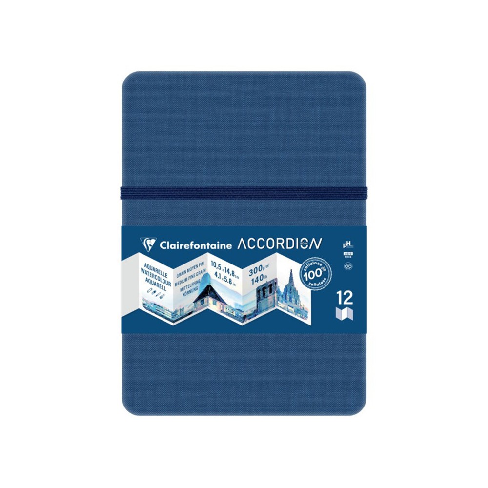 Accordion plain Sketchbook A6 - Clairefontaine - 300 g 12 sheets